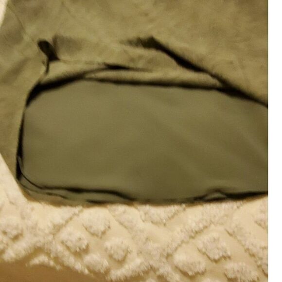 Loft XL Spaghetti Strapped Blouse, Lined, Light Green, flora pattern - Picture 3 of 6